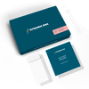 Dynamic DNA testing kit with blue box and instructions on a white background